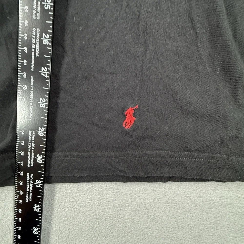 Polo Ralph Lauren Shirt Adult Xl Tall Black Short Sleeve Crew Neck Cotton